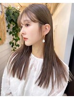 エイム(AiM)&nbsp;ブリーチ無しダブルカラー/ミルクティーブラウン#前髪カット