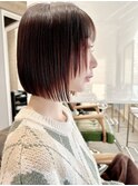 顔周りに遊びをいれたタッセルボブ◎