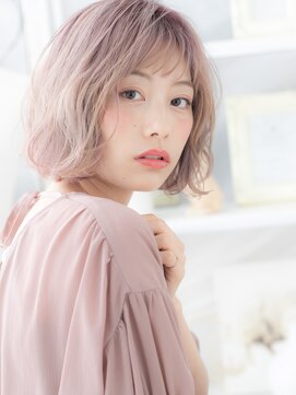 カバーヘア 上尾西口店(COVER HAIR) ぱっつん前髪大人可愛い韓国風小顔ボブパーマc6上尾10代20代30代