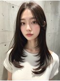 レイヤーカットミニウルフチェリーブラウン20代30代40代50代