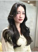 韓国風レイヤーカット顔まわりくびれオルチャン堀江