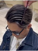 50代40代白髪ぼかしシルバーメッシュバレイヤージュ