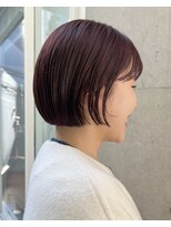 ニコ トウキョウ(nico TOKYO)&nbsp;20代30代ミニボブ切りっぱなしボブぱっつん前髪シースルー顔周り