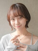 カライングドゥ(ing deux) 大人可愛い20代30代40代黒髪前下がりひし形小顔ボブ丸みショート