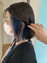 サラ 新宮店(SARA)&nbsp;【新宮　古賀　東区】インナーブルー／切りっぱなしボブ