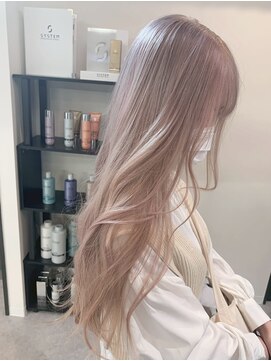 ペレ 原宿(PELE) ダークパープルナチュラルショート夏のヘアアレンジ原宿
