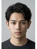 黒髪×アップバングパーマ×ビジネス【メンズパーマ表参道渋谷】