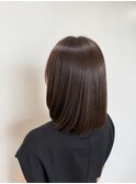 艶ブラウン×大人のまとまりボブ