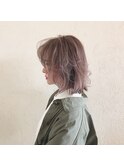 透明感カラー★ダブルカラーブリーチピンクブラウン