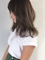 ラル 立川(lar)&nbsp;シフォンベージュ_ オリーブカラーハイライトカラー