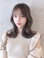 アイティーバイアルバム 八王子店(IT by ALBUM)&nbsp;マロングレージュくびれミディ_ふんわりカール_8886