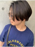 ハンサムショート 前髪なし