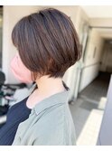30代40代50代大人可愛いひし形丸み絶壁解消ショート