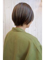 ビューティライブラリヘアラボサロン(BEAUTY LIBRARY Hair Lab Salon) 高艶イルミナカラーオリーブベージュショートボブ