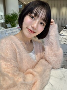 ミンクス渋谷スマートサロン(MINX shibuya smart salon) 美髪 ピンクブラウン 切りっぱなしボブ エアリーロング