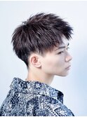 横顔もかっこいいモテツーブロックショート