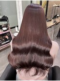 ブリーチなしダブルカラー ワインレッド