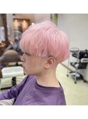 王道マッシュスタイル【シルキーピンク、MEN’S HAIR】