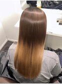 ロングストレート/艶髪縮毛矯正/髪質改善/透明感/10代20代30代