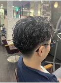 緩めツイストスパイラルパーマ波巻きパーマメンズパーマ20代30代