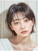 20代30代40代　ツヤ感耳かけショート＃17