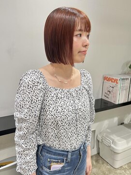 クリアーオブヘアー 栄南店(CLEAR of hair) ボブ ＋ オレンジ | イシイ