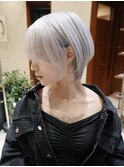 白髪ぼかし/ホワイトブロンド/金髪ショート/ハイトーンショート