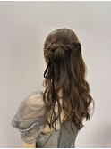 くるみちゃんヘア/ハーフアップ/mix巻き/ヘアセット