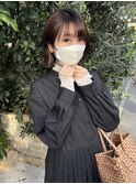 切りっぱなしボブ×インナーカラー