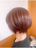襟足スッキリ丸みショート