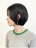 【松戸　松田】黒髪ショートボブ　長めバング