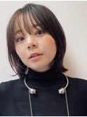 ★レイヤーボブ/くびれボブ/面長解消/裾カラーピンク/銀座30代