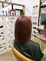ポム(Pom)&nbsp;白髪バイバイ！髪質改善ストレート×ピンクベージュ