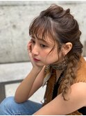 AUSTIN イルミナカラーが際立つ編み込み着付けヘアセット