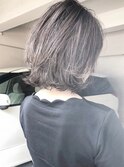 【Marl】ハイライト入りグレージュカラーの無造作ボブ♪