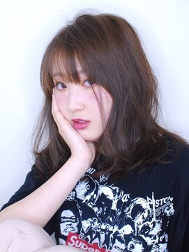 ニューヨークニューヨーク 大久保店(NYNY) ゆるふわ長めボブ×ベージュブラウン