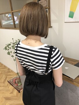 アンユージュアル(unusual) ○ブリーチなし 小顔にみえるミニボブ/ショコラベージュ