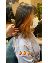 アヤメ(ayame)&nbsp;【ayame大泉学園】ケアブリーチ_インナーカラー＿オレンジ_9