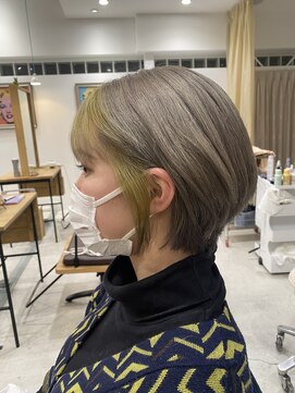 ドレス(Dress) フェイスフレーミング/シルバー&イエロー