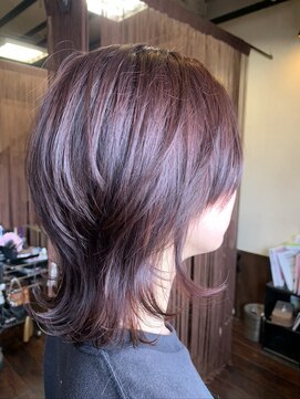 ヘアーエヌプラス (HAIR N+) 【退色後も可愛い】質感カットで柔らかなマッシュウルフ