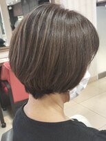 ヘアークリアー 春日部 大人可愛いミセスふんわりショートボブ/ハイライト/30代40代50代