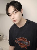 エクシア 西梅田店(EXCIA)&nbsp;黒髪/センターパート/韓国/ツーブロック