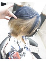 ヘアテリア リュウ 大塚(hair teria ryu) ウルフ/インナーカラー/アンブレラカラー/ネイビーベージュ