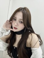 顔周りカット 韓国アイドルバング グレージュ【Chisa】