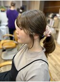 切りっぱなしボブ/エアリーロング/美髪/ピンクブラウン/高円寺