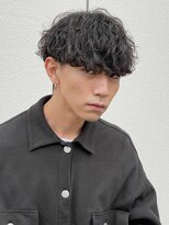 再現性高い波巻きスパイラルパーマ×刈り上げマッシュ