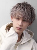 ブリーチパーマダブルカラー波巻きツイスパクリームパーマ