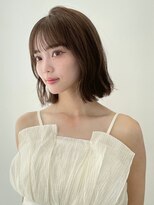 ユーフォリア 青山(Euphoria)&nbsp;20代30代小顔切りっぱなし大人ボブベージュカラー
