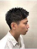 髪質改善アイロンパーマ×ツーブロックショート