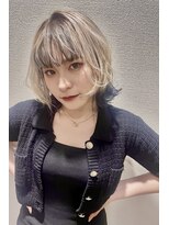 ソレイユトウキョウシブヤ(SOLEIL TOKYO shibuya)&nbsp;ショートボブ顔周りレイヤーブリーチエンドカラー